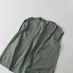 2019SS LE GLAZIK ルグラジック スリーブレスギャザーネックカットソー 36 / カーキ ベスト ノースリーブ カットソー【2400013411349】のサムネイル