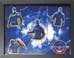 【中古】バッジ・ピンズ キャプテン・アメリカ 額縁ピンズセット 「Happyくじ MARVEL インフィニティ・サーガ」 B賞