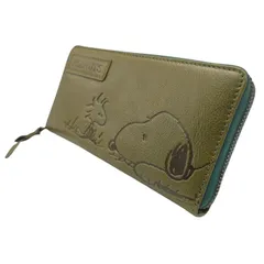 【未使用品】 NADAYA ナダヤ PEANUTS スヌーピー ファスナー 長財布 グリーン sp-73053 中古 送料無料 H4