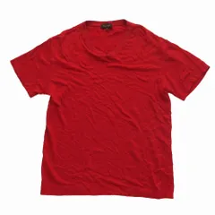 Paul Smith COLLECTION ポールスミスコレクション リネン100% Vネック Tシャツ カットソー 半袖 レッド サイズM メンズ 【中古】