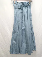 ◇ jouetie ジュエティ 装飾ベルト デザイン ロング フレア スカート サイズM ブルー系 レディース P  【1407260011224】