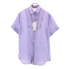 未使用 エヌ 半袖 タックシャツ M パープル N. ブラウス レディース 【中古】  【230718】 メール便可