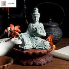 石仏 水月観音 仏像 彫刻 置物 鎮宅 文鎮 装飾品 工芸品 美術品 セール！即納！水月観音菩薩像慈悲慈愛愛の女神彫像高さ約40cm