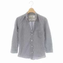 フランクリン&マーシャル FRANKLIN&MARSHALL チェック柄ブラウス シャツ BD スキッパー 長袖 XS 黒 白 ブラック ホワイト /CM ■OSのサムネイル