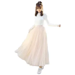 [Kai La Nalu] プリーツ スカート aライン レディース ウエスト ゴム フレア ロング マキシ ミモレ ハイウエスト サテン シルク シルキー オシャレ かわいい 春夏 黒 短い 夏 大きいサイズ プリーツス [クリーム] [Free Size]