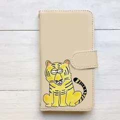 手帳型スマホケース　全機種対応　iPhone12  トラ　ハンドメイド