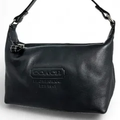美品 COACH コーチ アクセサリーポーチ レザー 黒 ブラック ポーチ ハンドバッグ