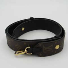 LOUIS VUITTON ルイ・ヴィトン ショルダーストラップ モノグラム ゴールド金具 ブラウン ブラック  JO2465