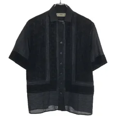 【muller of yoshiokubo】フリル　ブラウス　黒×濃紺　36 muller of yoshiokubo】フリル ブラウス 黒×濃紺 36 - メルカリ
