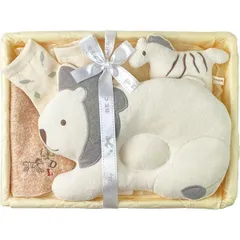 お祝いピローセット 6961-0500 | 24-0302-044ベビー用品 ベビー 赤ちゃん 雑貨 グッズ スタイ よだれかけ 枕 靴下 くつ下 ガラガラ おもちゃ 玩具 コットン 生活雑貨 セット 出産祝い 記念品 お祝い ギフト プレゼント 贈り物 贈答