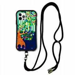 [iPhone15 Pro] iPhoneSE 第3世代 / 第2世代 スマホショルダー付 i-coronケース iPhone15 iPhone14 iPhone13 12 11 スマホケース カバー 肩掛け 斜め掛け アニマル柄 大きな木と青い鳥