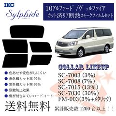 トヨタ 10アルファード／ヴェルファイア リアフィルム 断熱スモークフィルム