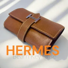 Hermes エルメス キーケース 鍵入れ レザー ブラウン レッド 柄なし Amazon.co.jp: [エルメス] ベアンキーケース シェーブル レザー