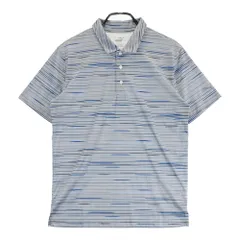 サイズ：L PUMA GOLF プーマゴルフ  半袖ポロシャツ ボーダー柄 グレー系 [240101494626] ゴルフウェア メンズ ストスト