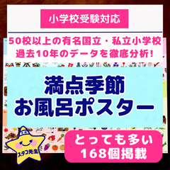 旧版　小学校受験　季節　お風呂ポスター　季節のお勉強　幼児教育　知育