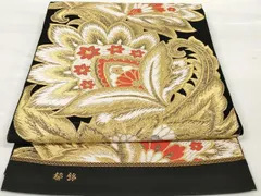 紗 袋帯 西陣 まいづる謹製®︎❣️金波織 饅頭菊柄 仕立上り❣️ 紗 袋帯 西陣 まいづる謹製®︎❣️金波織 饅頭菊柄 仕立上り