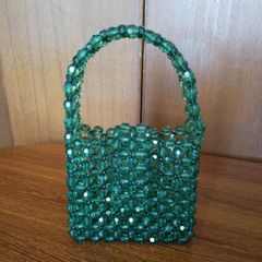 ハンドメイド ビーズ バッグ ハンドメイド ビーズバッグ ミニバッグ - メルカリ