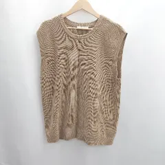 ◇ Θ SENSE OF PLACE by URBAN RESEARCH ニット素材 ノースリーブ ベスト セーター サイズ M ブラウン系 メンズ E  【1502030046144】