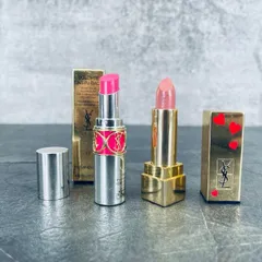 新品 イヴサンローラン ルージュ 2点セット ヴォリュプテ ティントインバーム 11 口紅 ピュールクチュール 10 コスメ