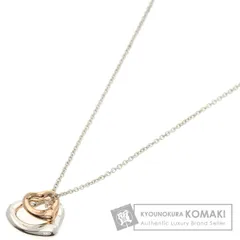 TIFFANY&Co. ティファニー ダブルスモール オープンハート ネックレス SV K18PG レディース