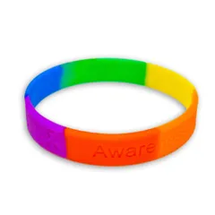 レインボーリボン ブレスレット LGBT ゲイ レズ プライド 性的少数者