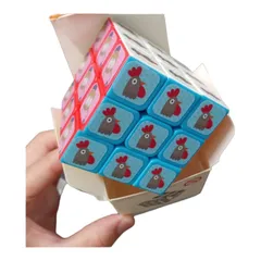 【送料無料】★新品未使用★　YumUnion 3D ステッカールービ ック・キューブ動物柄キューブ　　6S2Z