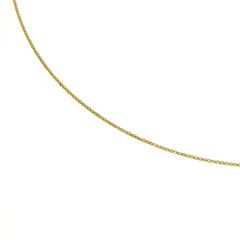 ボールチェーン オメガチェーン ネックレス K18YG イエローゴールド 45cm アクセサリー スライド式アジャスター付 (113677JV)