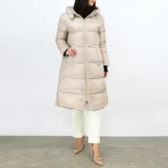 ■HERNO ヘルノ PI001519D 1985/CHANTILLY ロングダウンジャケット ダウンコート スタンドカラー ハイネック フード付き 撥水 軽量 レディース アウター ベージュ ブランド