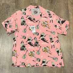 50sレーヨンシャツ 復刻 ピンク 絣 カスリ ピンクロ Special 60s 50s