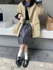 新品未使用品 005360F 丸襟切り替え ハンティングジャケット ベージュ