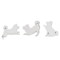 【在庫セール】Catland 犬 ステッカー エンブレム 柴犬 車 エンブレムチャーム イヌ かわいい カーステッカー プレートステッカー かっこいい おしゃれ 3D 金属製 防水 デカール シール ラベル 車用 バイク 自転車 スーツケース 装飾 カスタム