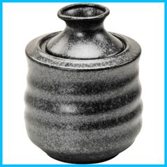 【在庫処分】お湯を注ぐだけ 酒燗器 熱燗 冷酒器 美濃焼 油滴柄 大きめ 容量約300ml 電子レンジ 林金之助商店 食洗機対応 日本製 396-31-41E