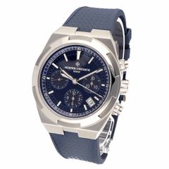 [Unused] VACHERON CONSTANTIN Overseas Chronograph 5520V/210A-B148 Watch, 42.5mm, Stainless Steel, Automatic, Blue Dial, Dark Blue Rubber/Leather Band. Free Shipping. Item Number: 25070316