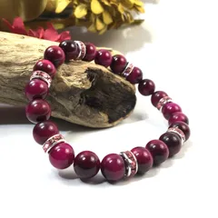 パワーストーン ブレスレット ピンクタイガーアイ （ピンク）レディース 女性  数珠ブレス 開運 プレゼント ギフト  [n]