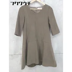 ◇ BEAMS LIGHTS ビームス ライツ 日本製 七分袖 膝丈 ワンピース サイズ36 ブラウン レディース 【中古】 【1105110014288】のサムネイル