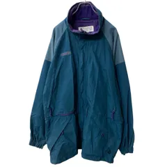 Columbia ジップアップ ナイロン マウンテンジャケット L ブルーグリーン パープル コロンビア 90's 古着卸 アメリカ仕入 a705-5163