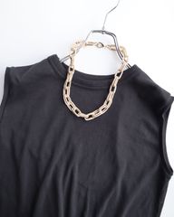 zarazara chunky chain vintage necklace champagne gold color シャンパン ゴールド カラー チャンキー チェーン ネックレス