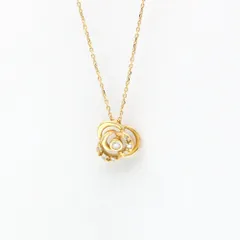 ヴァンドーム青山(Vendome Aoyama) K18ピンクゴールド(K18PG) ダイヤモンド メンズ,レディース ファッション ペンダントネックレス (ピンクゴールド(PG)) ローズモチーフ ダイヤモンド ネックレス