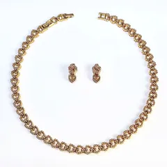 NINA RICCI ニナリッチ ハート モチーフ ネックレス イヤリング 2点 セット レア GP ゴールド レディース アクセサリー 希少 美品 aua6545ar61205