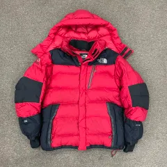 L THE NORTH FACE(ザノースフェイス) 800 サミット レッドブラック ダウンジャケット