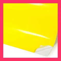 ★スタッフおすすめ★蛍光イエロー(黄色) 蛍光シート /約20cm*約5mサイズ 屋内用カッティングシール カッティングステッカー ステッカーシート 蛍光カラーカッティング用シート 蛍光シール 粘着シート