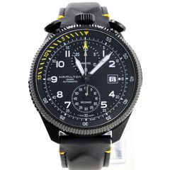 ハミルトン / HAMILTON　カーキ アビエーション テイクオフ オート クロノ　H76786733/H767860　ブラック　自動巻き 【中古】 商品番号 A-158173
