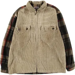 古着 JACK&JONES チェック柄 コーデュロイジャケット イタリア製 メンズM相当/eaa526440