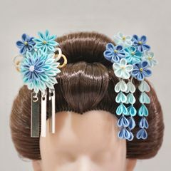moka様専用　2点まとめ売り　人形用つまみ細工かんざし  日本髪　つまみ細工
