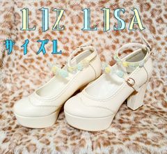 LIZ LISA サイズL 花リボンストラップハイヒール靴［中古品］