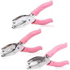 SPEEDWOX ペーパーパンチ 穴開けパンチ ハンドパンチ 3点セット 丸 3mm 星 ハート デコレーション ピアス台紙用 ノート 問題集 デザイン 文房具 文具 子供 整理 事務用品