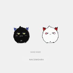 陰陽師 黒白ツムボールブローチ4種