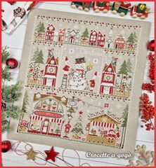 ★2023冬NEW★🟩⬜🟥 イタリア クロスステッチ 図案 チャート 🧡Crocette a gogo  クロセット・ア・ゴゴ 🧡🔶Christmas in the city🔶◆クリスマスが街にやって来た♪◆お洒落クリスマス