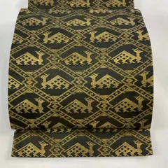 袋帯 美品 名品 落款 澤屋重兵衛 有栖川文 箔 墨色 六通 正絹 【中古】