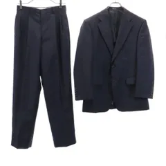 アクアスキュータム 日本製 モヘアブレンド スーツ 上下セットアップ 90A4 ネイビー Aquascutum メンズ 【中古】  【240215】